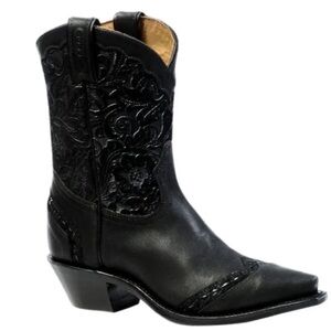 Boulet Women’s 8” Vintage Black And Art Barocco Calf Split Boots for Women